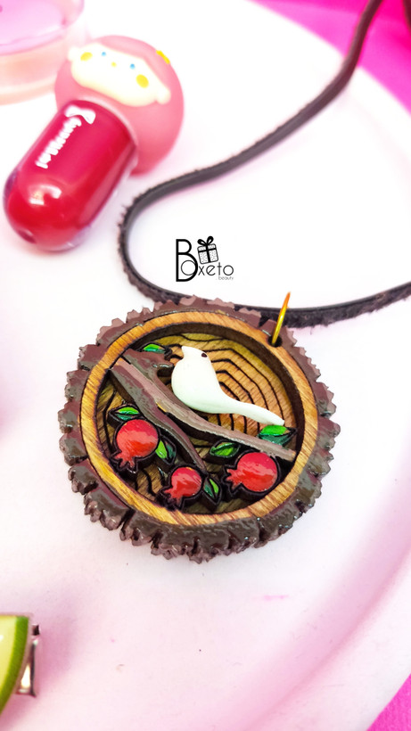 گردنبند چوبی کار دست